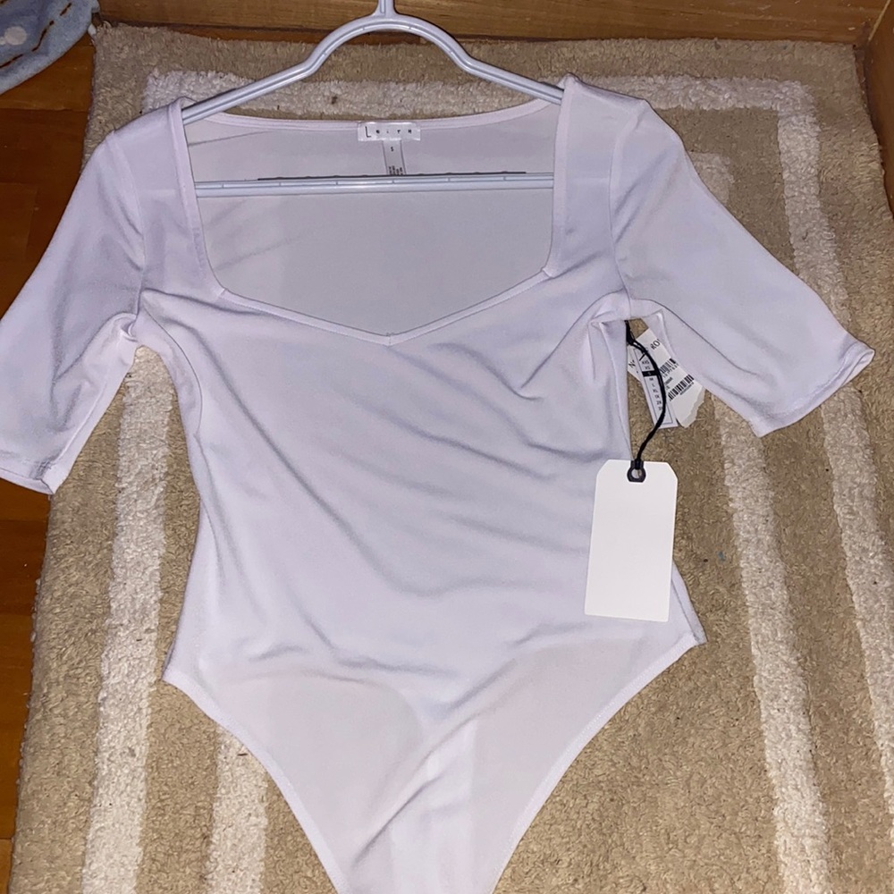 White leith bodysuit